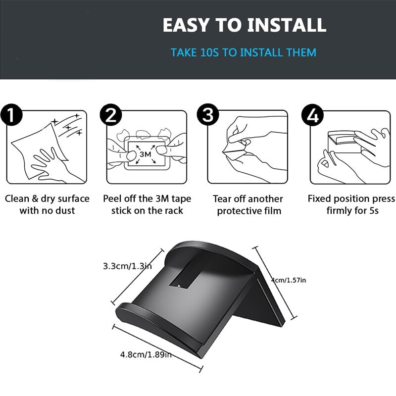 10 Ganchos Organizadores Gorras Pared